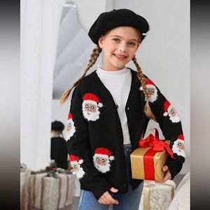Youth Santa Christmas Cardigan- XL - NWOT
